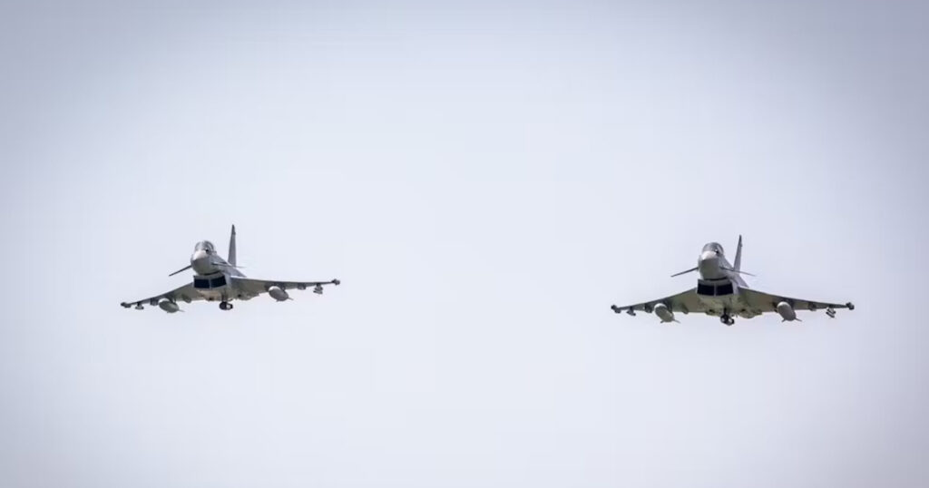 RAF Typhoon Jets Intercept Business Aircraft Over England
