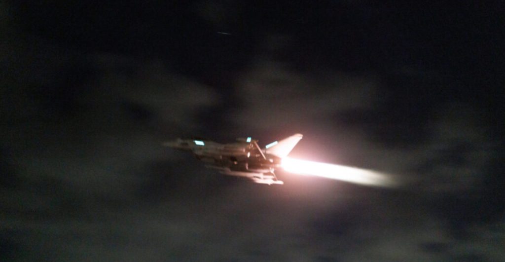 RAF Typhoon Downs Iranian Drone Near Qatar