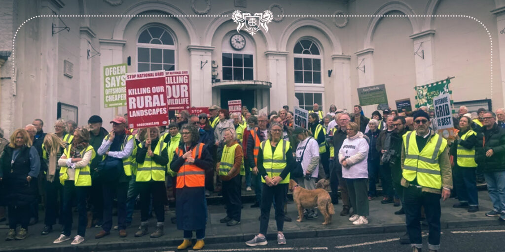 Protest Against Energy Infrastructure Plans in Suffolk