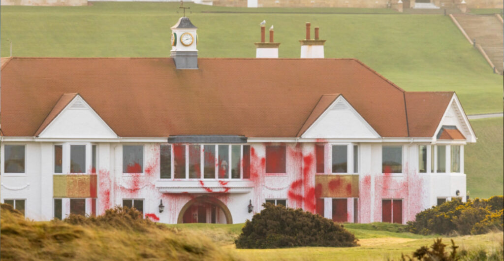 Trump’s Scottish Golf Resort Vandalised Over Gaza Comments