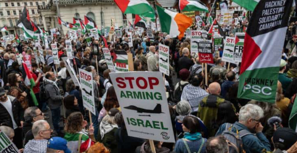 Protesters Condemn UK Support for Israel in London March