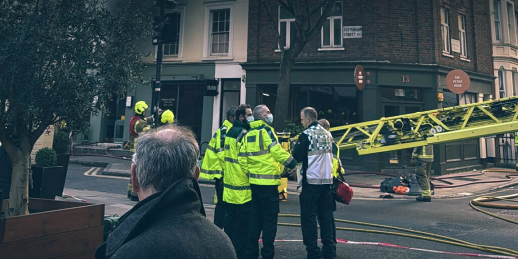 Firefighters Battle Central London Blaze