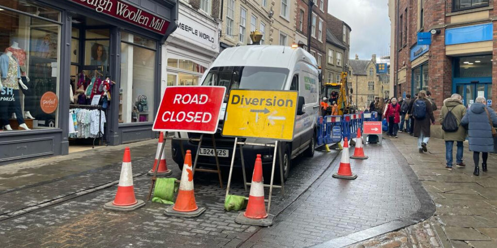 Durham's City Centre Flooded after Water Main Bursts