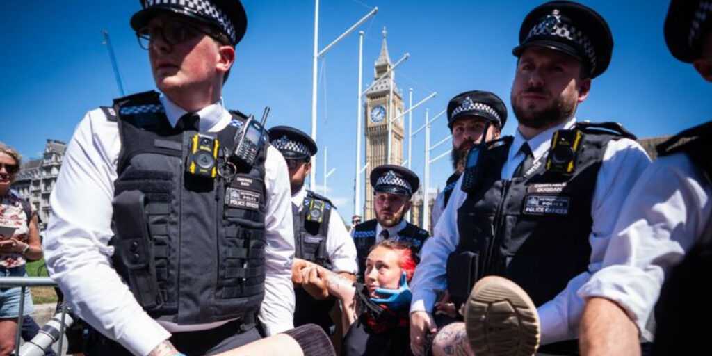 UK Police Arrest Dozens in Terror Law Protests UK Police Arrest Dozens in Terror Law Protests