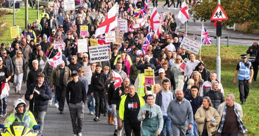 East Sussex Residents Protest Asylum Seeker Camp