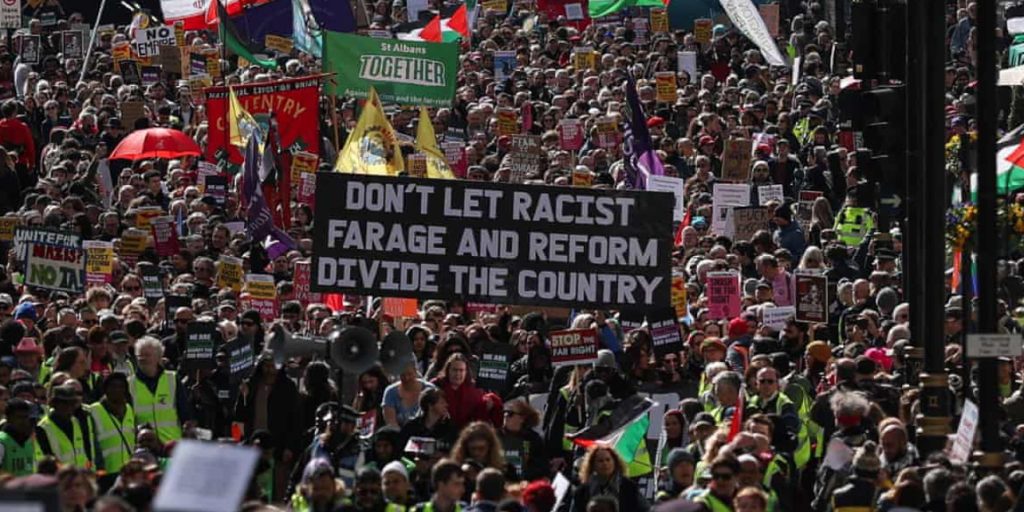 Thousands March in London against Rise of Far-Right Thousands March in London against Rise of Far-Right