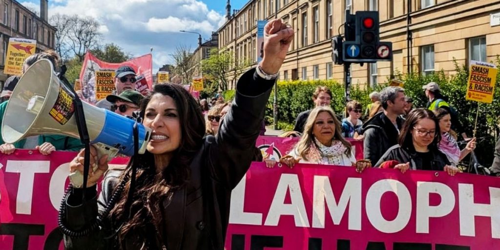 Hundreds March Against Reform UK in Glasgow Hundreds March Against Reform UK in Glasgow